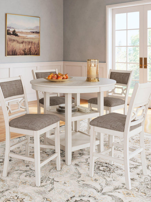 Erinberg Counter Height Dining Table and 4 Barstools (Set of 5) - Woo Town Furniture (Worcester,MA)