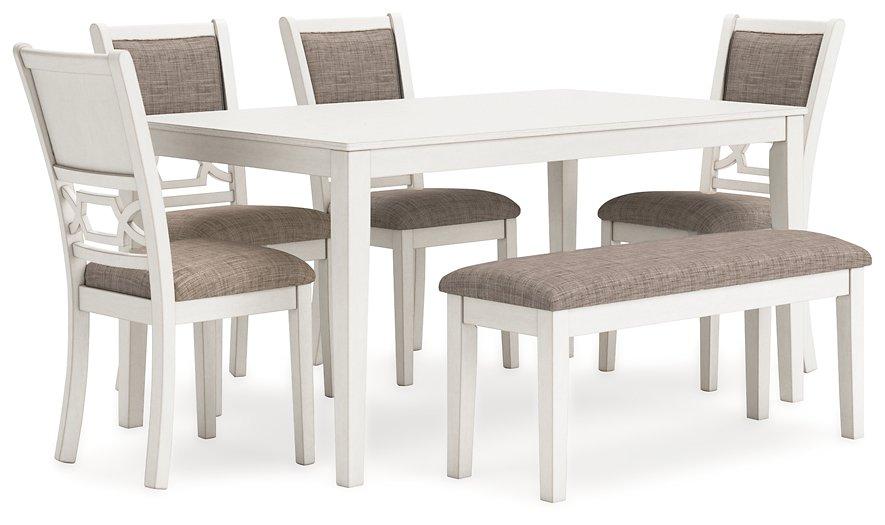 Erinberg Dining Table and 4 Chairs and Bench (Set of 6) - Woo Town Furniture (Worcester,MA)
