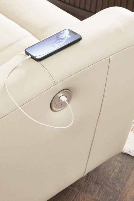 Dahlmoore Power Reclining Loveseat with Console - Woo Town Furniture (Worcester,MA)