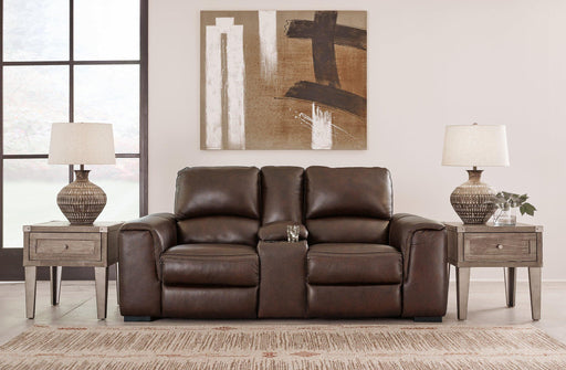 Alessandro Power Reclining Loveseat with Console - Woo Town Furniture (Worcester,MA)