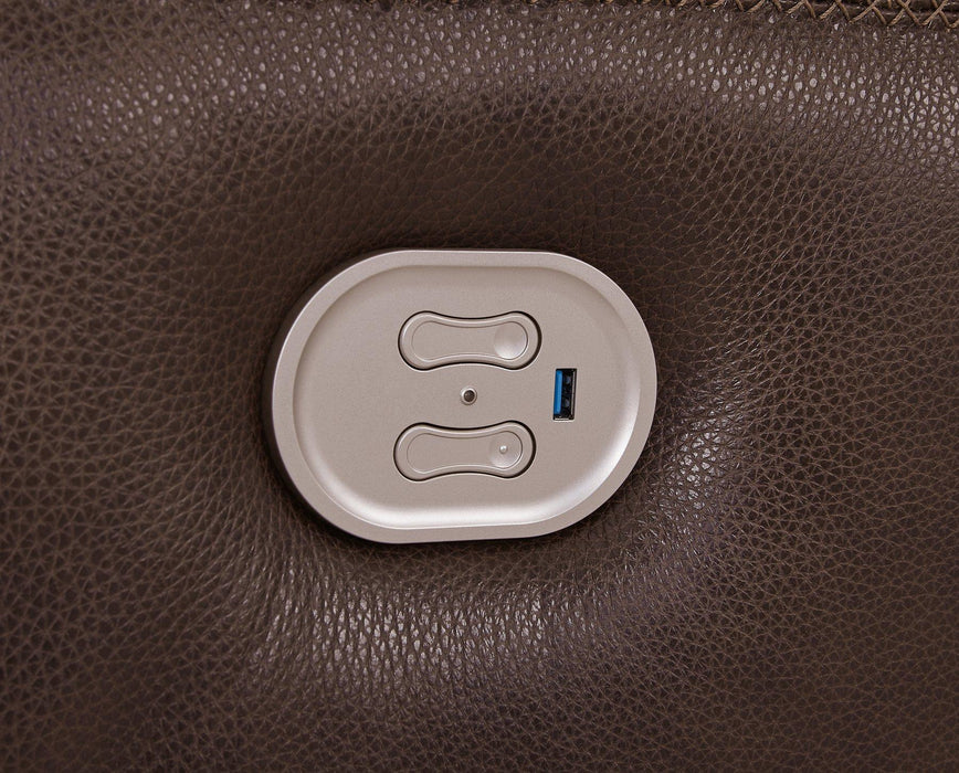 Alessandro Power Reclining Loveseat with Console - Woo Town Furniture (Worcester,MA)