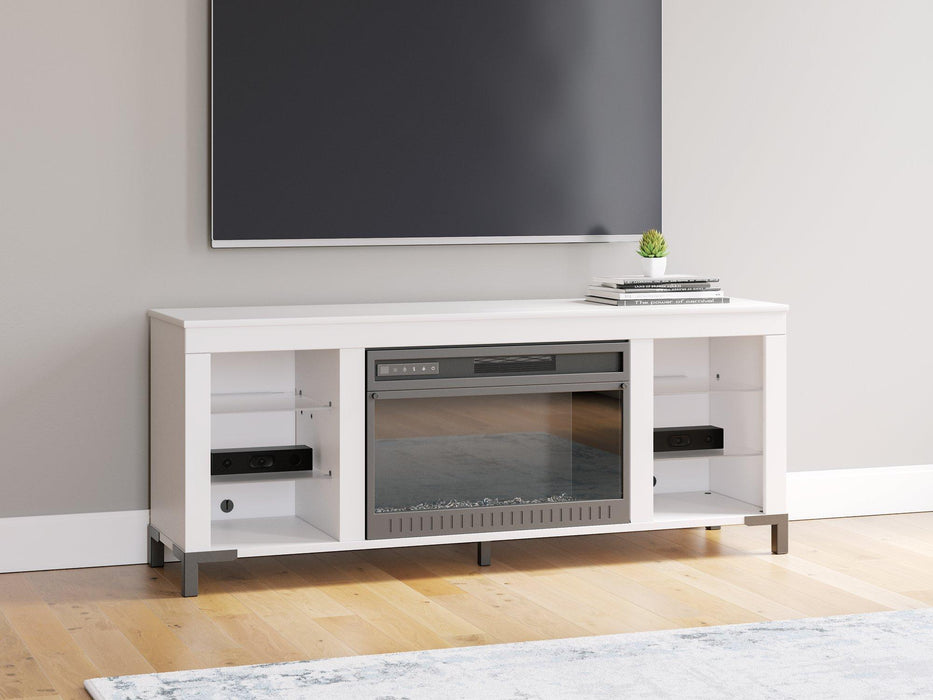 Brollevi 60" TV Stand with Electric Fireplace - Woo Town Furniture (Worcester,MA)