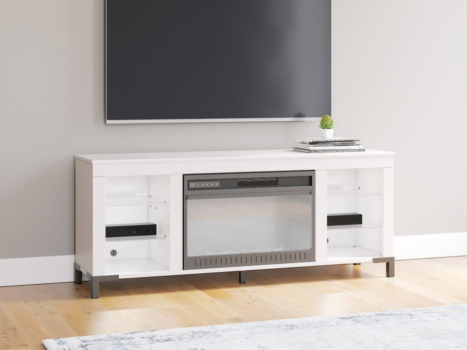 Brollevi 60" TV Stand with Electric Fireplace - Woo Town Furniture (Worcester,MA)