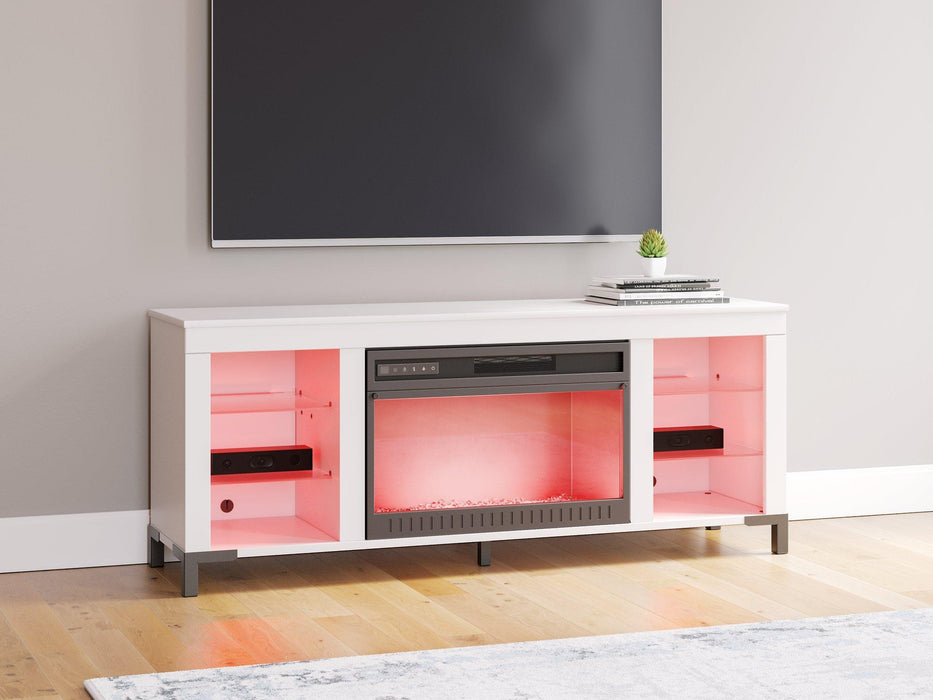Brollevi 60" TV Stand with Electric Fireplace - Woo Town Furniture (Worcester,MA)