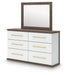 Kendanport Dresser and Mirror - Woo Town Furniture (Worcester,MA)