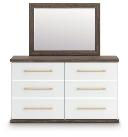 Kendanport Dresser and Mirror - Woo Town Furniture (Worcester,MA)