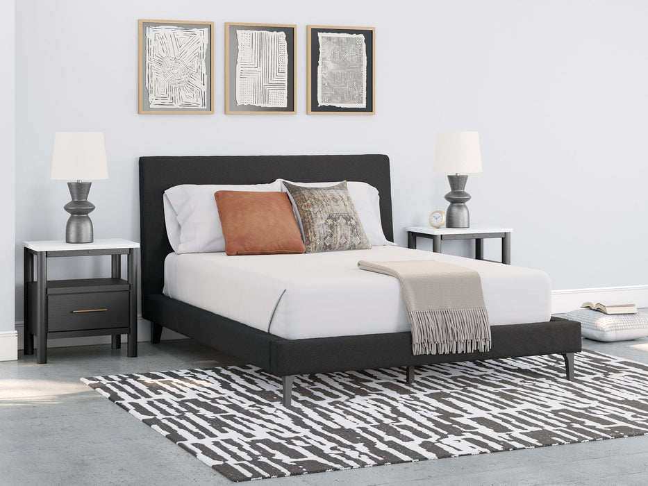 Cadmori Upholstered Bed with Roll Slats - Woo Town Furniture (Worcester,MA)