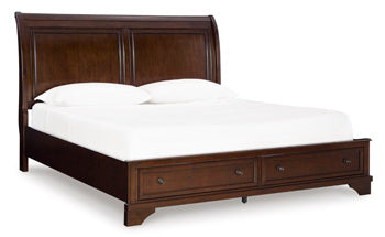 Trellington Sleigh Storage Bed - Woo Town Furniture (Worcester,MA)
