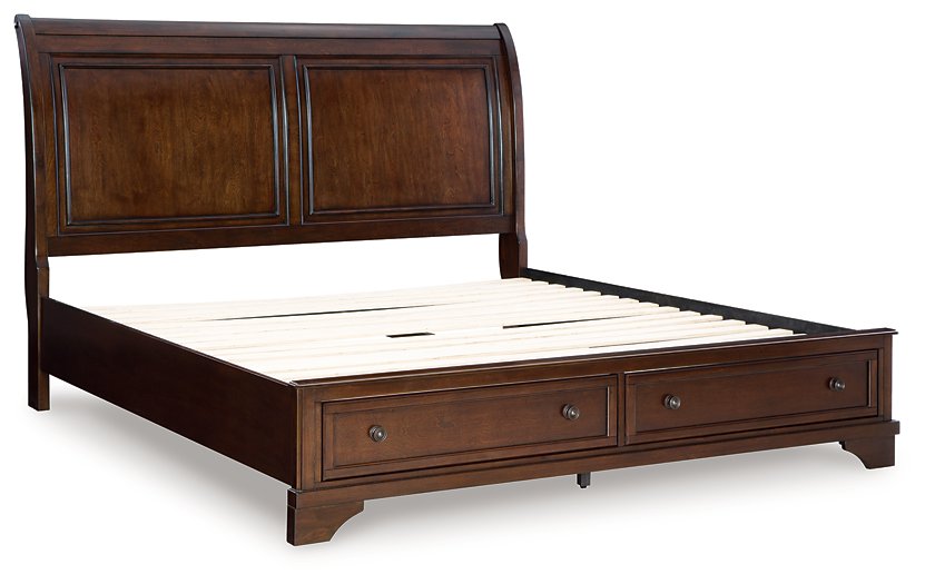 Trellington Sleigh Storage Bed - Woo Town Furniture (Worcester,MA)