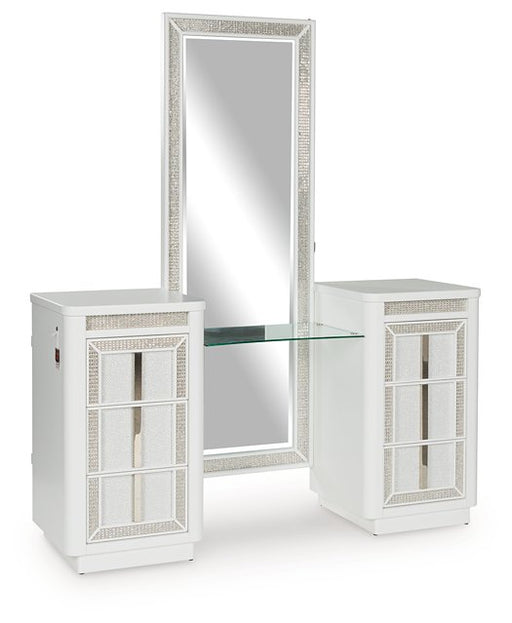 Chalanna Vanity with Mirror - Woo Town Furniture (Worcester,MA)