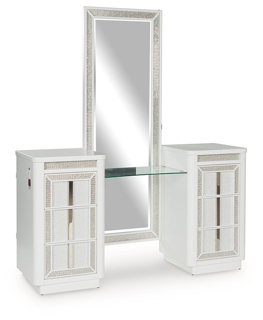 Chalanna Vanity with Mirror - Woo Town Furniture (Worcester,MA)