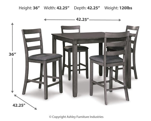 Bridson Counter Height Dining Table and Bar Stools (Set of 5) - Woo Town Furniture (Worcester,MA)