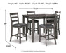 Bridson Counter Height Dining Table and Bar Stools (Set of 5) - Woo Town Furniture (Worcester,MA)