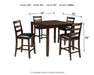 Coviar Counter Height Dining Table and Bar Stools (Set of 5) - Woo Town Furniture (Worcester,MA)