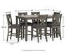Caitbrook Counter Height Dining Table and Bar Stools (Set of 7) - Woo Town Furniture (Worcester,MA)