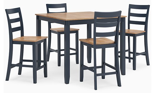 Gesthaven Counter Height Dining Table and 4 Barstools (Set of 5) - Woo Town Furniture (Worcester,MA)