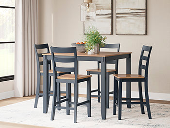 Gesthaven Counter Height Dining Table and 4 Barstools (Set of 5) - Woo Town Furniture (Worcester,MA)
