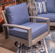 Half Moon Beach Outdoor Swivel Lounge Chair with Cushion - Woo Town Furniture (Worcester,MA)