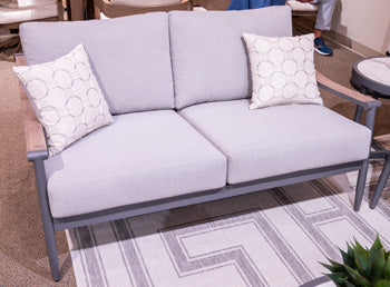 Ocean Beach Outdoor Loveseat with Cushion - Woo Town Furniture (Worcester,MA)