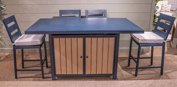 East Beach Outdoor Bar Table with Fire Pit - Woo Town Furniture (Worcester,MA)