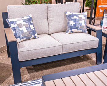 East Beach Outdoor Loveseat with Cushion - Woo Town Furniture (Worcester,MA)