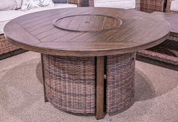 Monterey Point Outdoor Fire Pit Table - Woo Town Furniture (Worcester,MA)