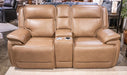 Glencroft Power Reclining Loveseat with Console - Woo Town Furniture (Worcester,MA)