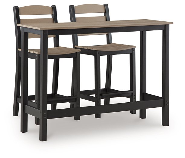 Shoreline Beach Outdoor Counter Table and 2 Barstools - Woo Town Furniture (Worcester,MA)