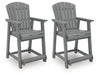 Sanctuary Beach Outdoor Counter Height Bar Stool (Set of 2) - Woo Town Furniture (Worcester,MA)