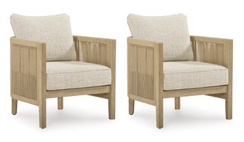 Spooners Cove Outdoor Lounge Chair with Cushion (Set of 2) - Woo Town Furniture (Worcester,MA)