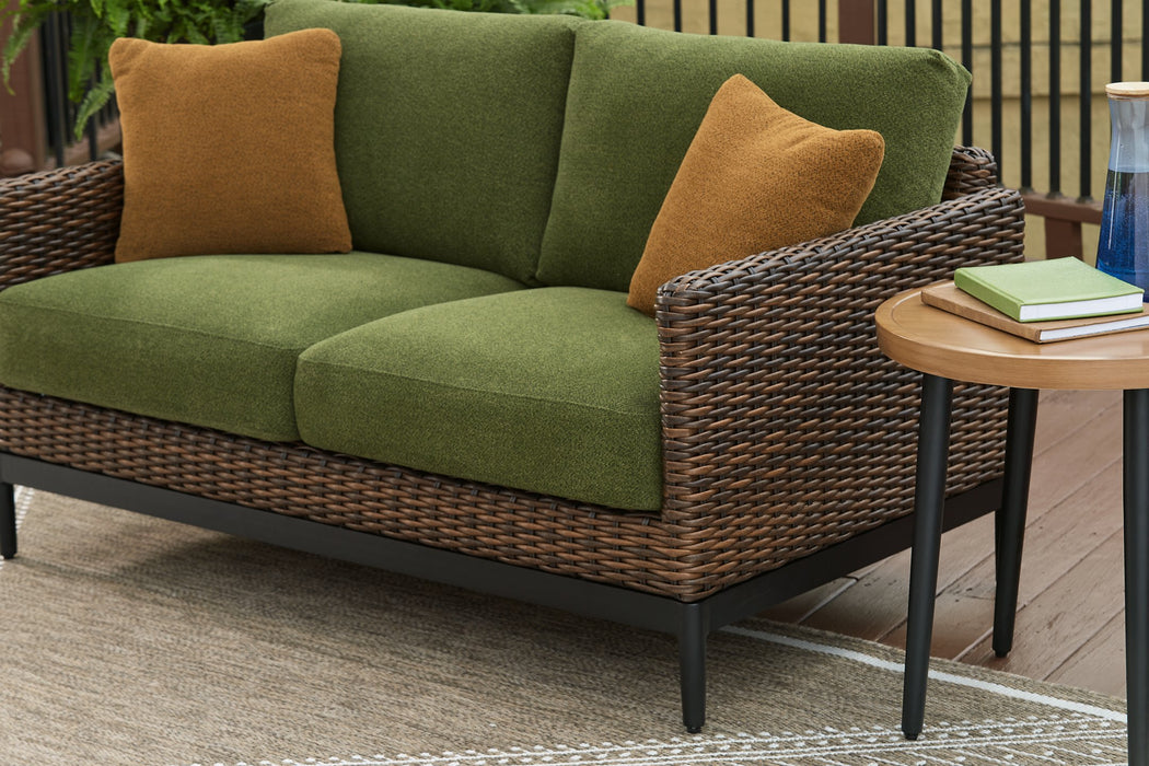 Horizon Hall Outdoor Loveseat with Cushion - Woo Town Furniture (Worcester,MA)