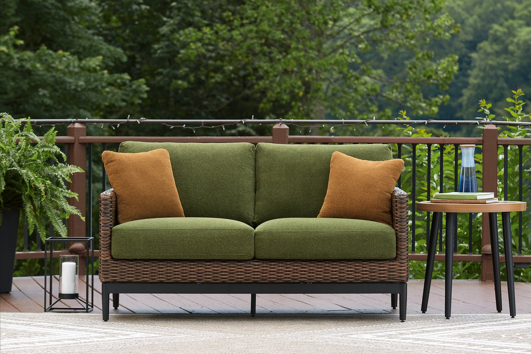 Horizon Hall Outdoor Loveseat with Cushion - Woo Town Furniture (Worcester,MA)