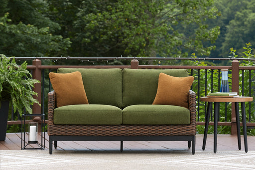 Horizon Hall Outdoor Loveseat with Cushion - Woo Town Furniture (Worcester,MA)