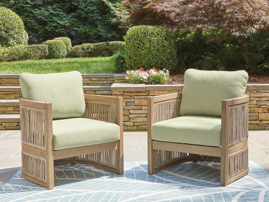 Serena Shores Outdoor Lounge Chair (Set of 2) - Woo Town Furniture (Worcester,MA)