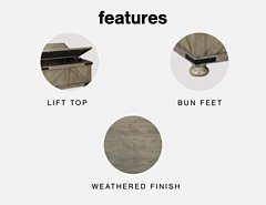 Aldwin Coffee Table With Storage - Woo Town Furniture (Worcester,MA)