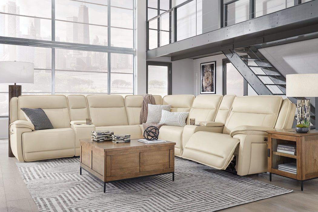 Double Deal Reclining Sectional with 2 Consoles - Woo Town Furniture (Worcester,MA)