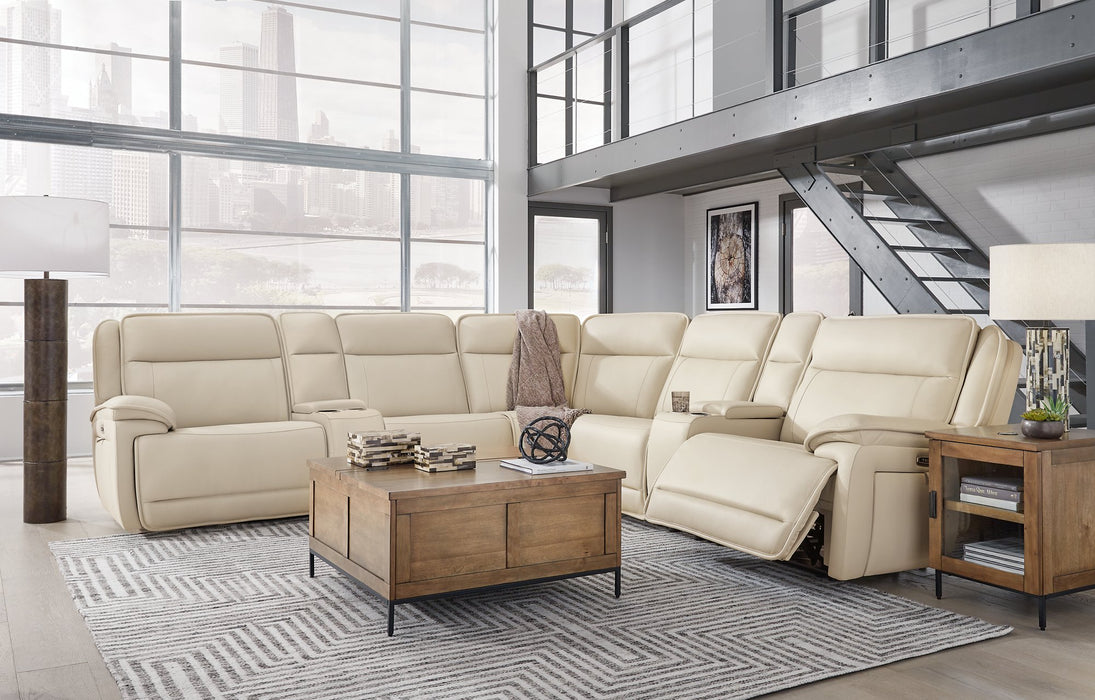 Double Deal Reclining Sectional with 2 Consoles - Woo Town Furniture (Worcester,MA)