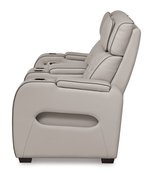 Boyington Power Reclining Loveseat with Console - Woo Town Furniture (Worcester,MA)
