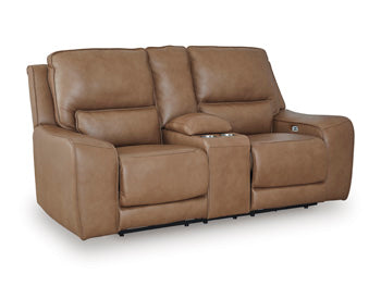 DeepWakes Power Reclining Loveseat with Console - Woo Town Furniture (Worcester,MA)