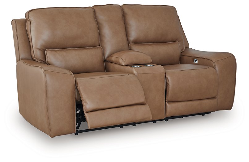DeepWakes Power Reclining Loveseat with Console - Woo Town Furniture (Worcester,MA)