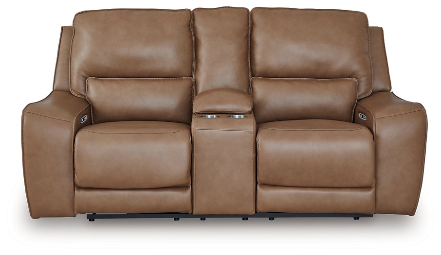 DeepWakes Power Reclining Loveseat with Console - Woo Town Furniture (Worcester,MA)