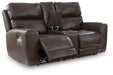Crossplex Power Reclining Loveseat with Console - Woo Town Furniture (Worcester,MA)