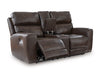 Crossplex Power Reclining Loveseat with Console - Woo Town Furniture (Worcester,MA)