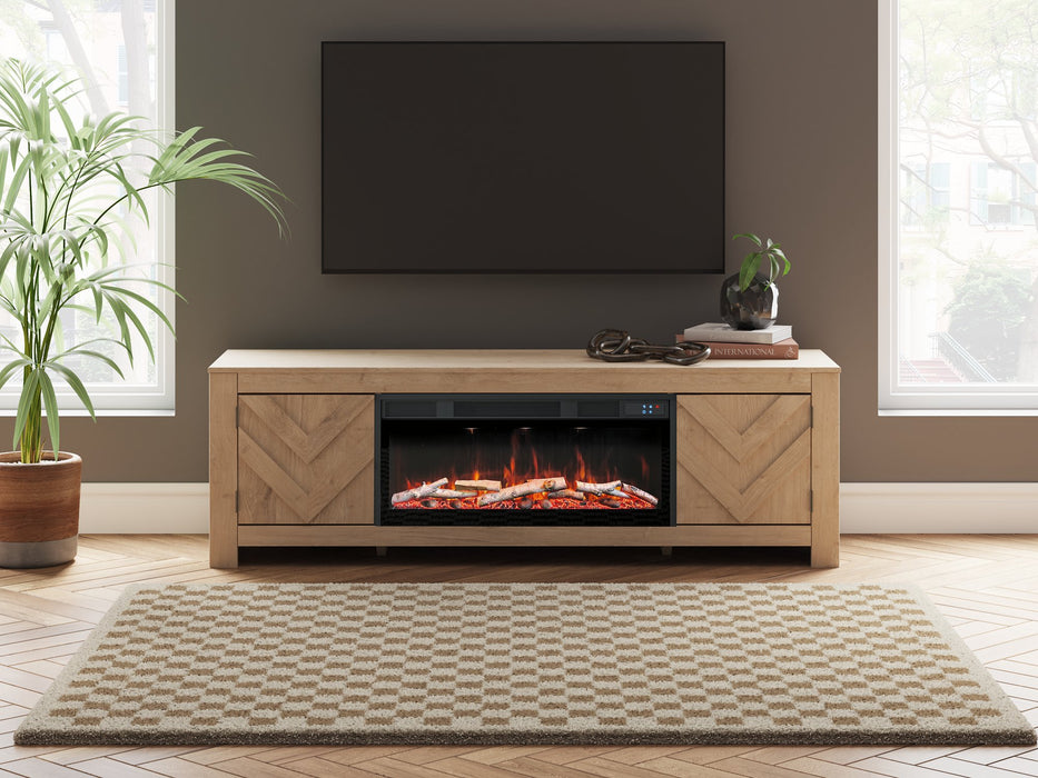 Cayboni 71" TV Stand with Electric Fireplace - Woo Town Furniture (Worcester,MA)