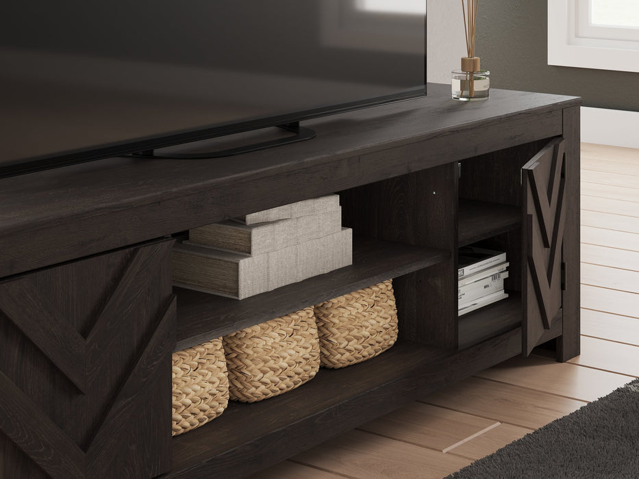 Cayboni 71" TV Stand with Electric Fireplace - Woo Town Furniture (Worcester,MA)