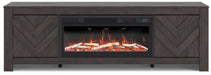 Cayboni 71" TV Stand with Electric Fireplace - Woo Town Furniture (Worcester,MA)