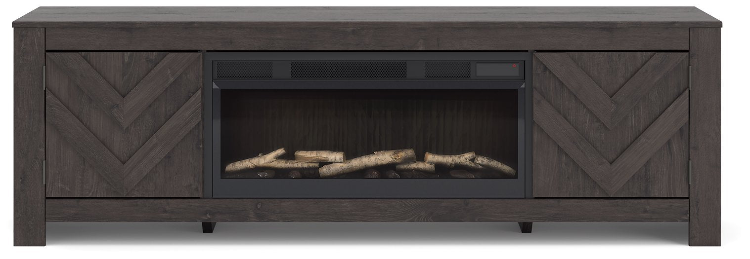Cayboni 71" TV Stand with Electric Fireplace - Woo Town Furniture (Worcester,MA)