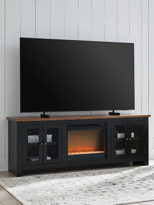 Wildenauer 76" TV Stand with Electric Fireplace - Woo Town Furniture (Worcester,MA)