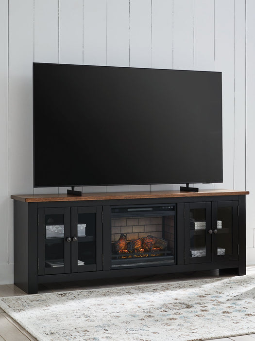 Wildenauer 76" TV Stand with Electric Fireplace - Woo Town Furniture (Worcester,MA)