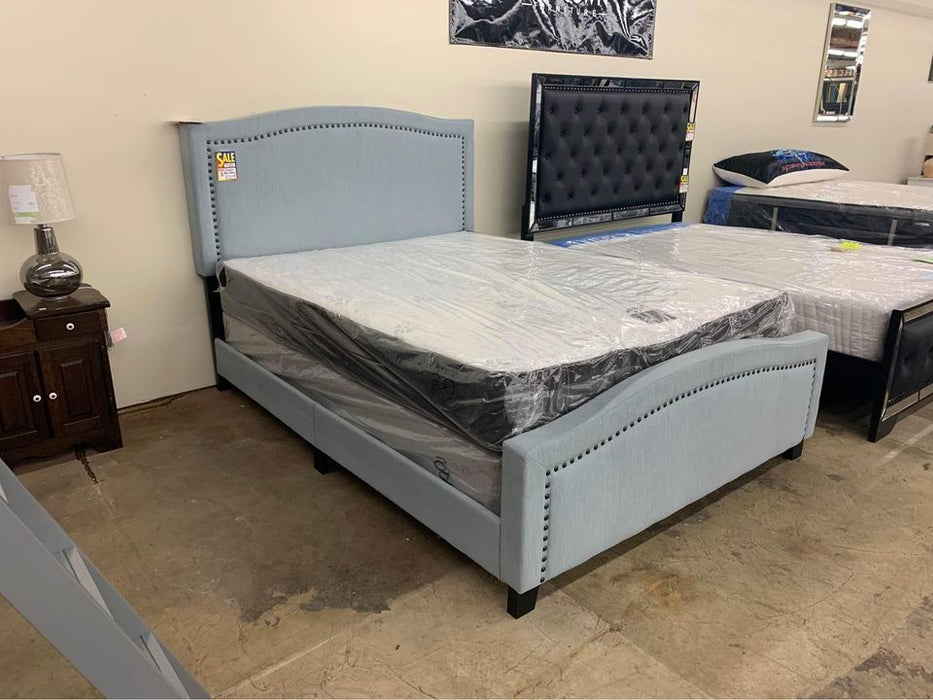 Queen Pale Blue Bedframe